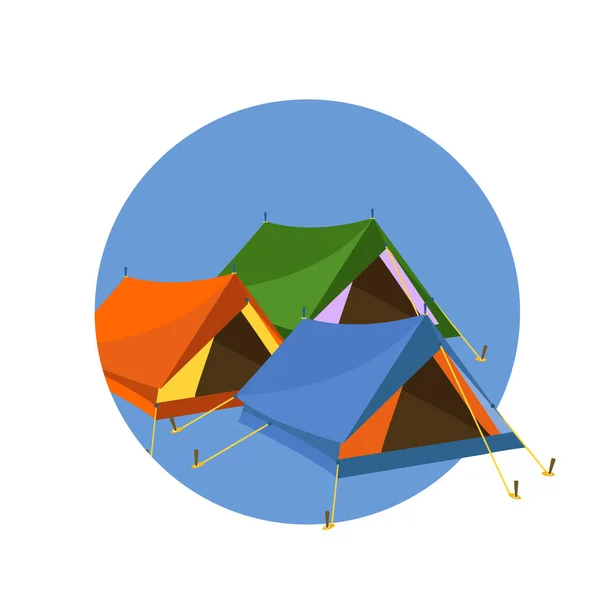 白色背景的帐篷 — 图库矢量图片