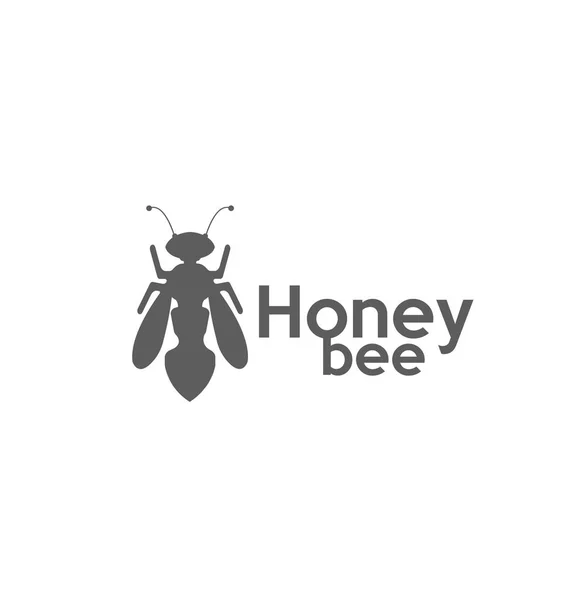 Bienenlogo auf weiß — Stockvektor