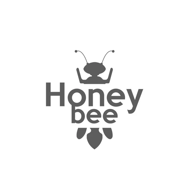 Logo abeille sur blanc — Image vectorielle