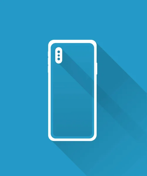 Smartphone icon on blue — Stock Vector