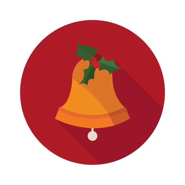 Christmas bell with berries — Stock Vector