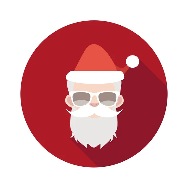 Père Noël visage — Image vectorielle