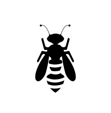 Beyaz üzerine siyah arı