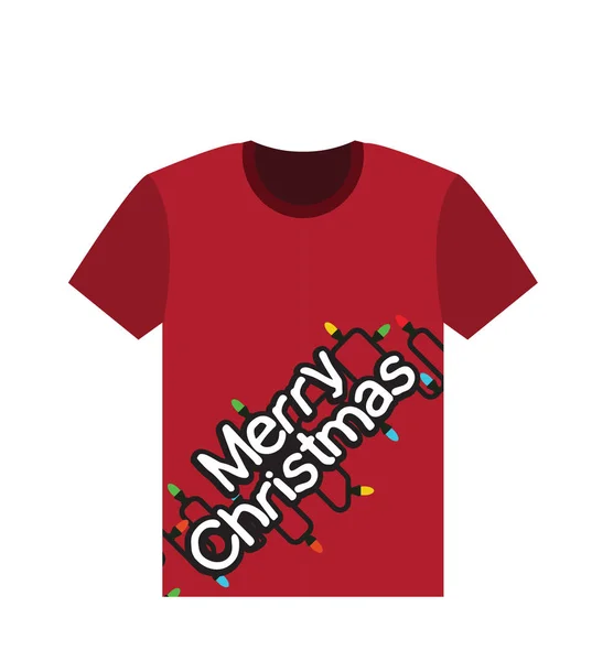 Red christmas T Shirt — Stock Vector