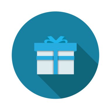 Noel hediyesi mavi daire