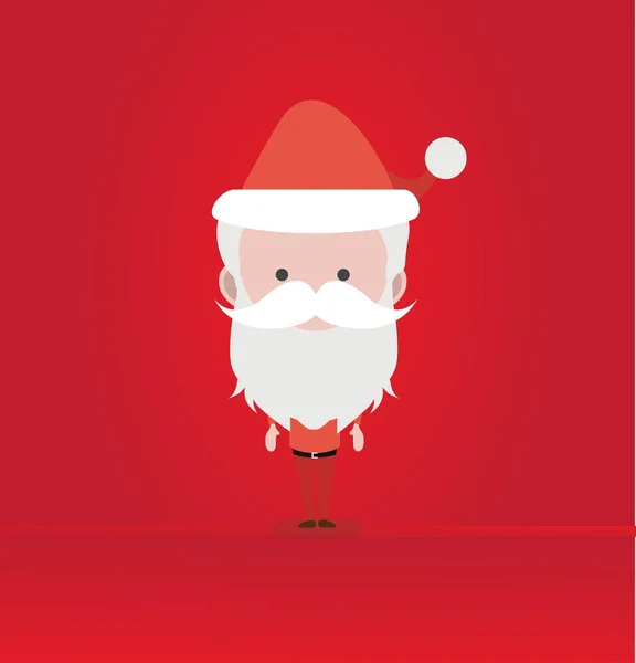 Santa Claus Con Fondo Rojo Ilustración Vectorial — Archivo Imágenes Vectoriales