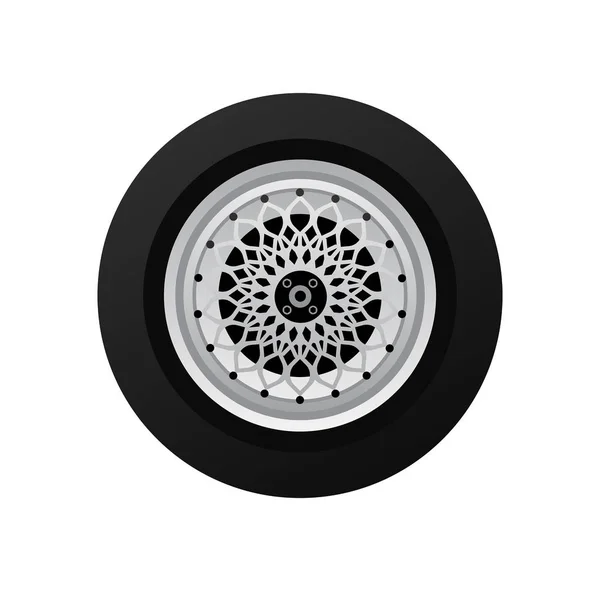汽车轮胎车轮 — 图库矢量图片