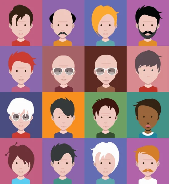 Set of people Icons — Stock Vector