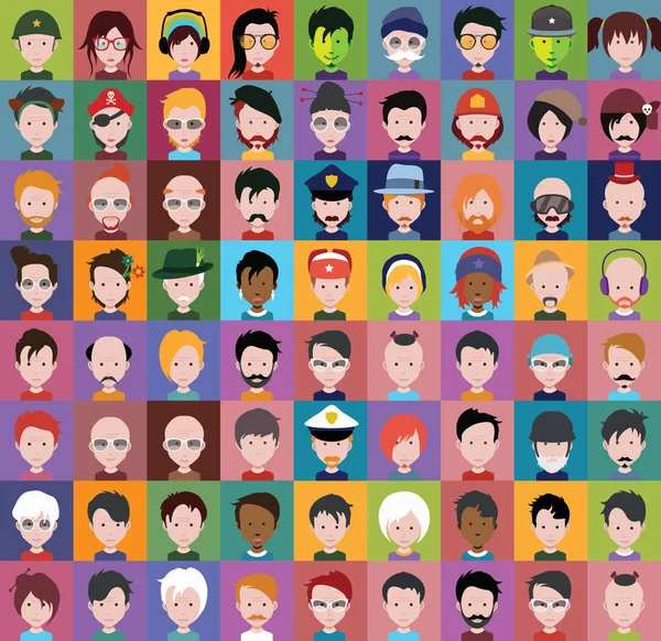 Ensemble d'icônes de personnes — Image vectorielle