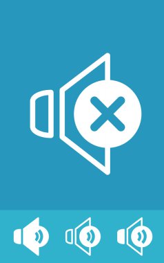 Düğme düz işaretler ses, illüstrasyon vektör