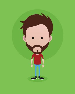 insanlar kutsal kişilerin resmi içinde düz stil yüz, vektör çizim