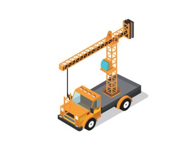 izometrik 3d kamyon vinç