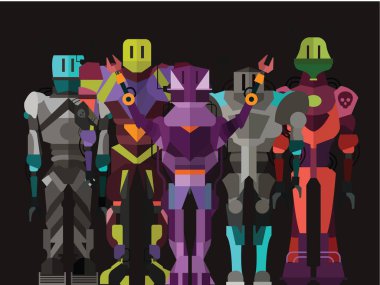 Bir siyah renkli robotlar