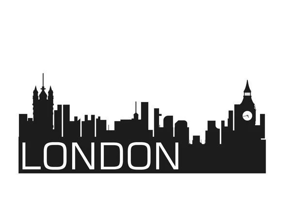 Silhouette Della Città Londra Regno Unito — Vettoriale Stock
