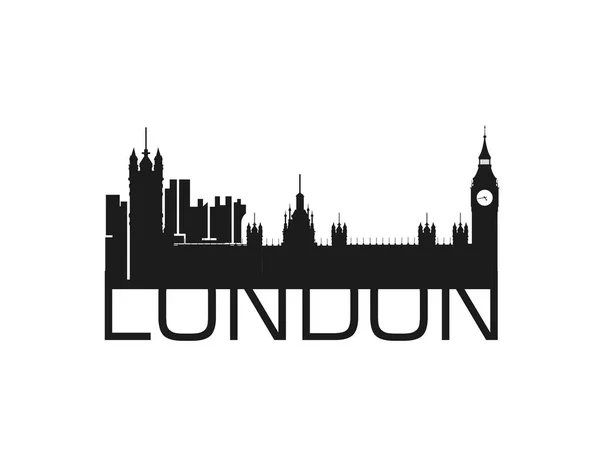 Silueta Ciudad Londres Reino Unido — Vector de stock