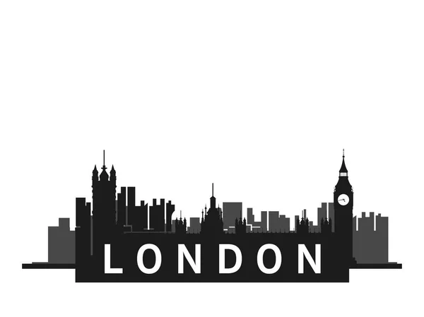 Silueta Ciudad Londres Reino Unido — Vector de stock