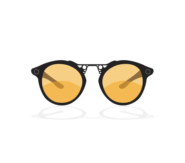 Okulary Przeciwsłoneczne Żółtych Soczewek Ilustracji Wektorowych — Wektor stockowy