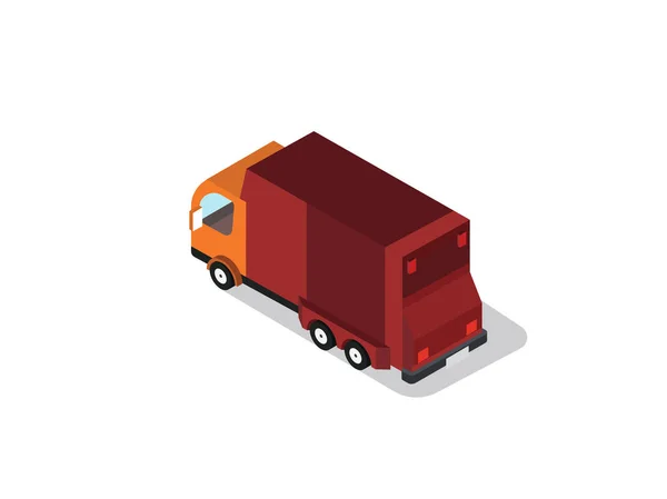 Σκουπίδια Truck Λευκό Φόντο Εικονογράφηση Διάνυσμα — Διανυσματικό Αρχείο