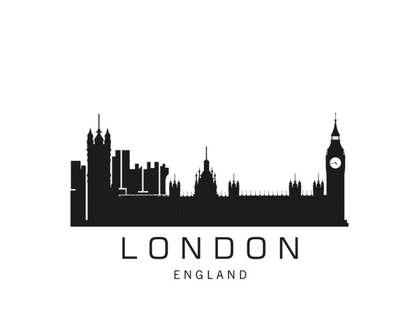 Silhouette London City United Kingdom — стоковый вектор