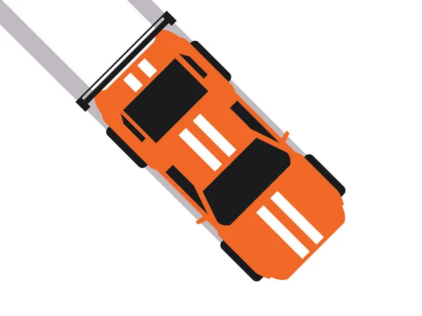 Naranja coche deportivo — Vector de stock