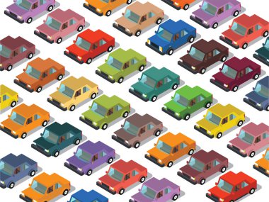 3d izometrik araba çizimi