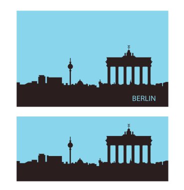 Berlin cityscape siluetleri
