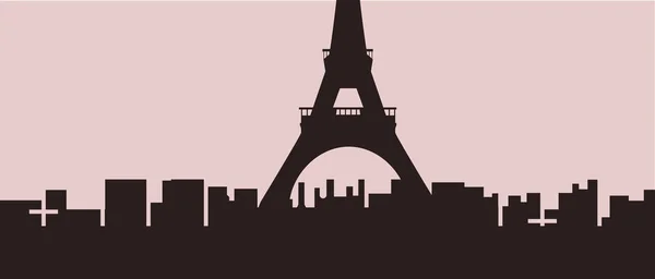Sylwetka panoramę miasta Paryż — Wektor stockowy