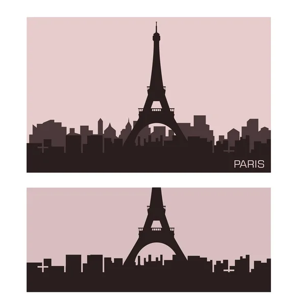 Paris städernas horisonter — Stock vektor