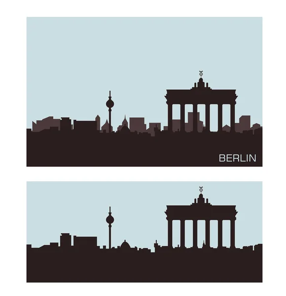 柏林城市天际线 — 图库矢量图片