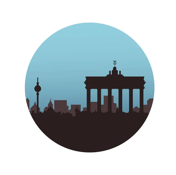 Silhouette de Berlin — Image vectorielle