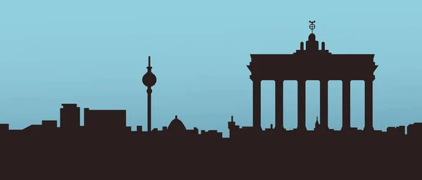 Silhouette skyline de Berlin — Image vectorielle