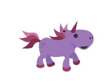 Sevimli küçük tek boynuzlu at. 