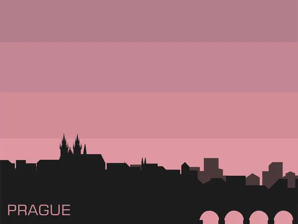 Prag-horisonten — Stock vektor