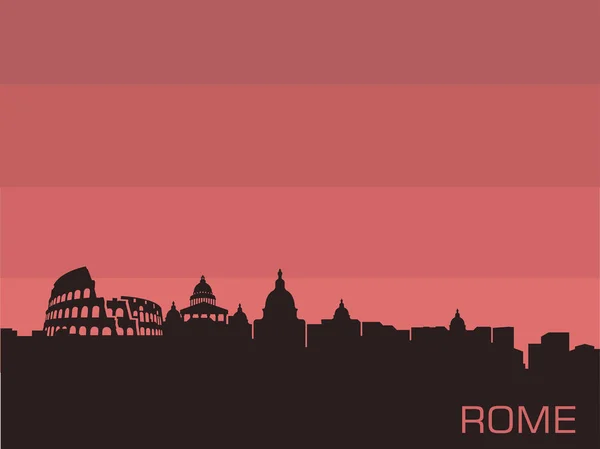 Silhouette de la ville de Rome — Image vectorielle