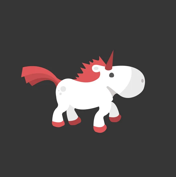 Unicorn kecil yang lucu - Stok Vektor