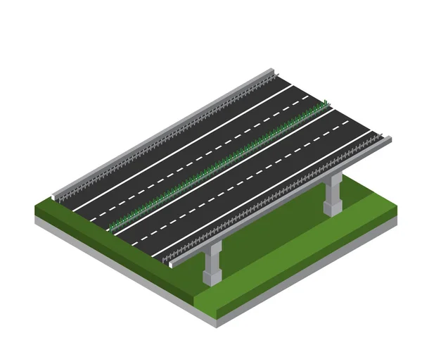 Elemento Isométrico da Estrada — Vetor de Stock