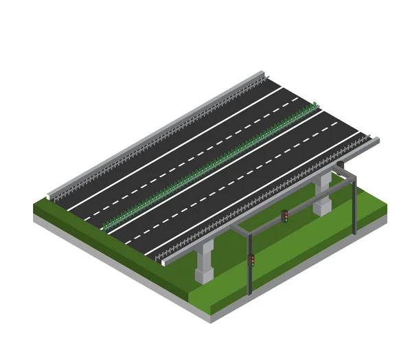 Изометрический элемент шоссе — стоковый вектор