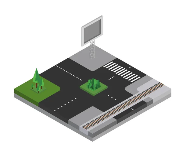 Изометрический дорожный элемент — стоковый вектор