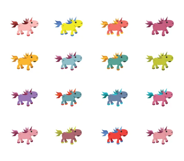 Mignonnes petites licornes — Image vectorielle