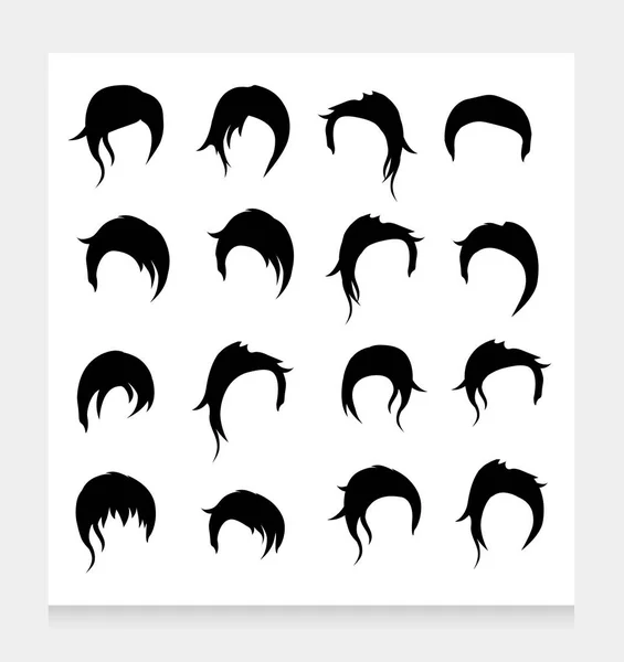 Hair Haircut Collection Vector Illustration — Stock Vector