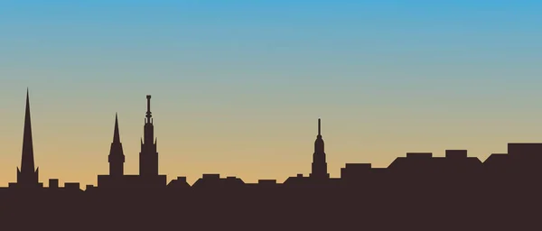 Ciudad Hamburgo Skyline Ilustración Vectorial — Archivo Imágenes Vectoriales