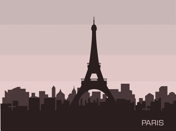 Horizonte de la ciudad de París — Vector de stock