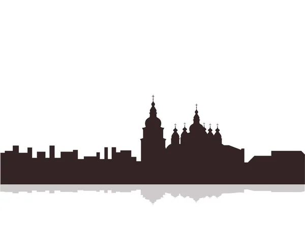 Kiev City Skyline Vector Illustration — Stock Vector