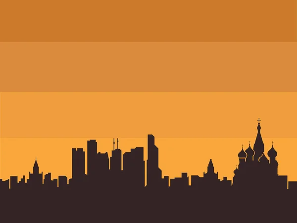 Silhouette skyline de Moscou — Image vectorielle