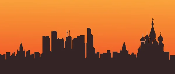 Silhouette skyline de Moscou — Image vectorielle