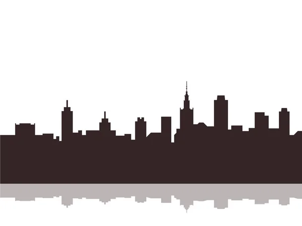 Ville de Varsovie skyline — Image vectorielle