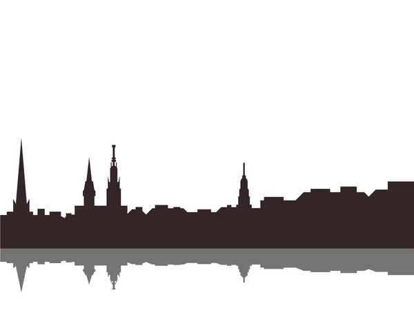Hamburg City Skyline Vector Illustration — Stock Vector