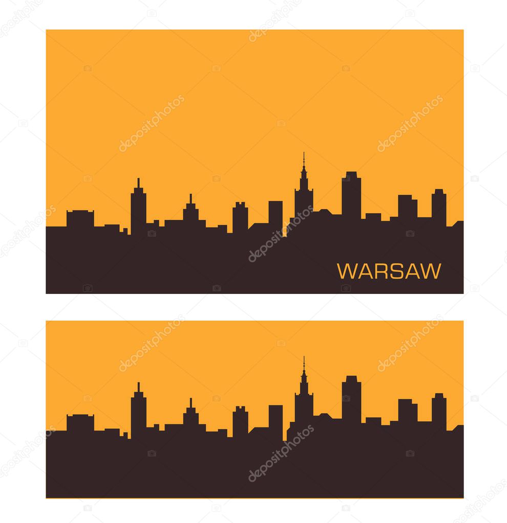 Warsaw city skylines