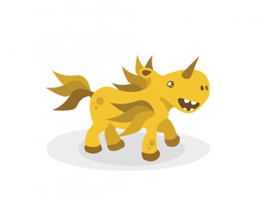 Sevimli küçük tek boynuzlu at. 