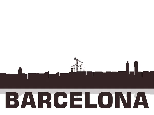 Ville de Barcelone skyline Illustrations De Stock Libres De Droits